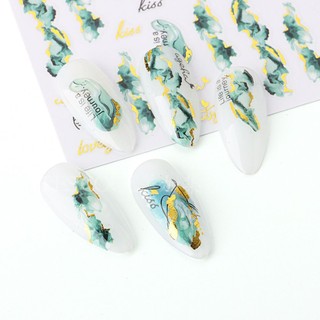 Sticker dán móng 3D hiệu ứng đá cẩm thạch, hình dán móng đá cẩm thạch hiệu ứng sóng nước