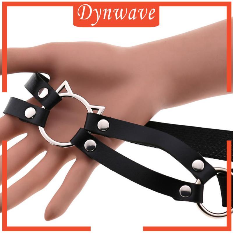 Đai Nịt Đùi Bằng Da Co Giãn Hình Mèo Phong Cách Punk Gothic Thời Trang