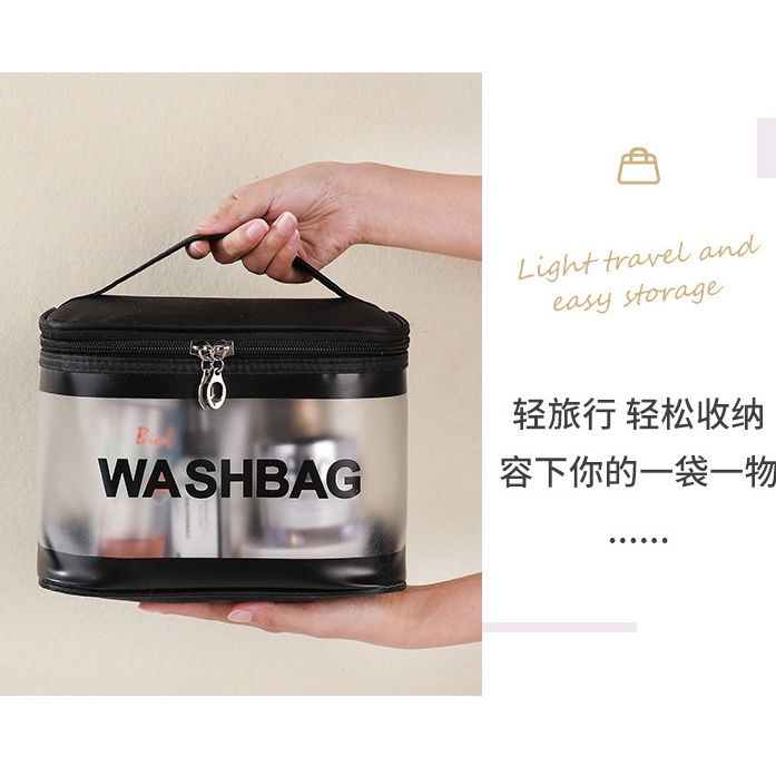 Túi Đựng Đồ Trang Điểm Trong Suốt Chống Nước Sức Chứa Lớn Tiện Lợi Dễ Sử Dụng Khi Đi Du Lịch