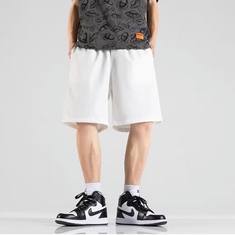 Quần Short Thể Thao 5 Tấc Bằng Lụa Lạnh Dáng Rộng Phong Cách Mới Nhật Bản Thời Trang Mùa Hè Cho Nam
