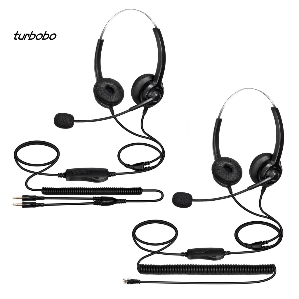 Tai Nghe Điện Thoại Di Động turbobo H300D Giảm Tiếng Ồn Thoáng Khí Cổng 3.5mm RJ9 Cho Văn Phòng / Xe Tải