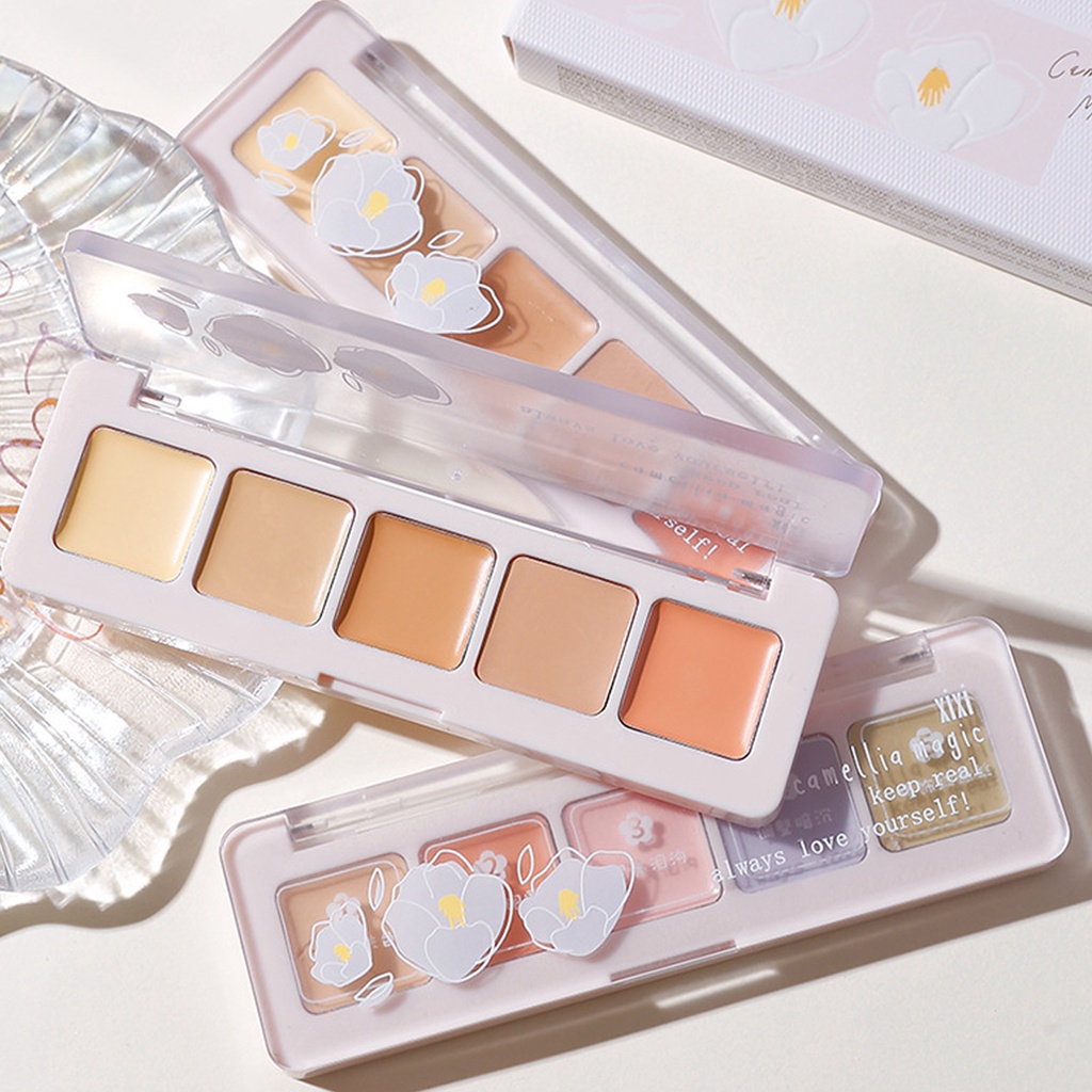 Bảng kem che khuyết điểm vovigo 5 màu dưỡng ẩm che phủ quầng thâm tự nhiên