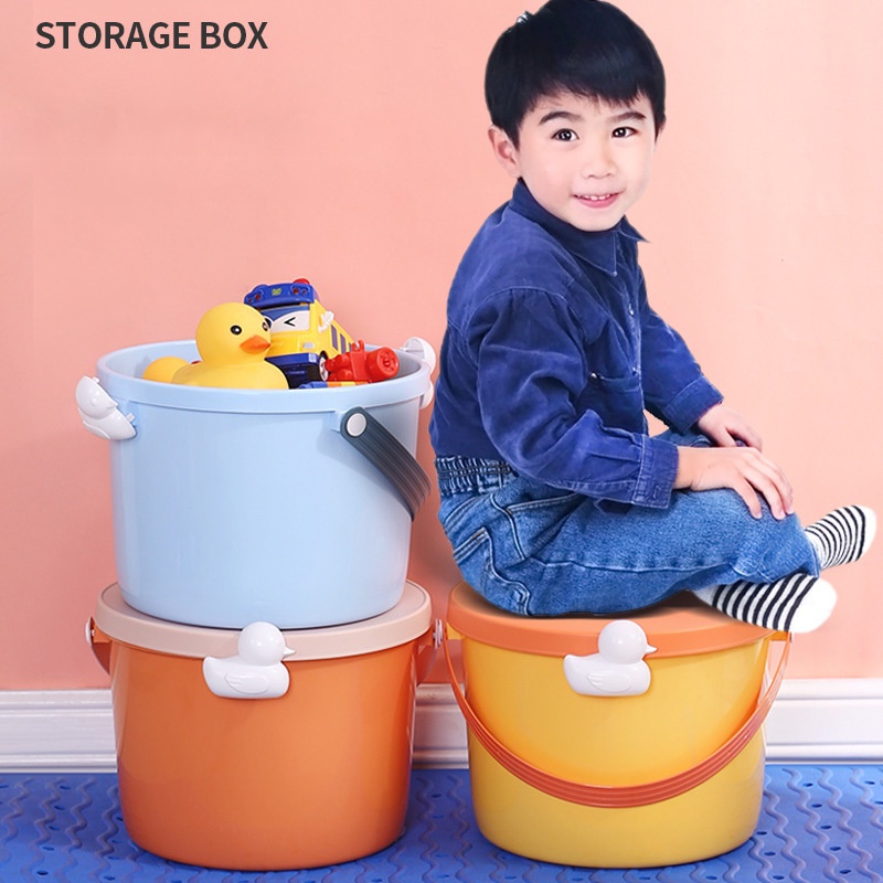 Xô Nhựa Đựng Cá / Đồ Chơi Trẻ Em Có Nắp Đậy Dày Dặn Kích Thước Lớn