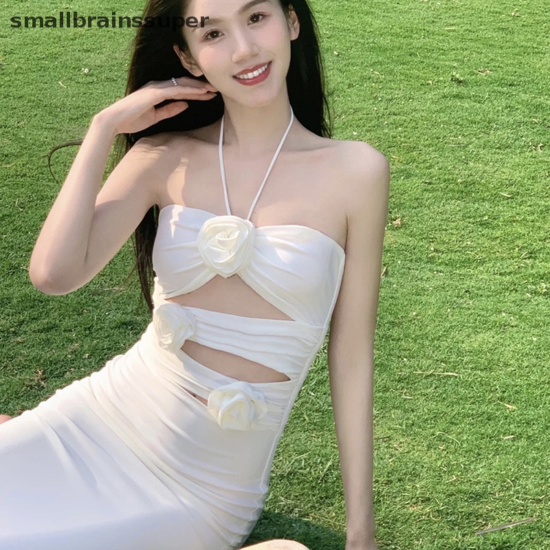 Đầm Maxi Hai Dây Dáng Ôm Hở Lưng Xếp Ly Họa Tiết Hoa Quyến Rũ Cho Nữ SBS