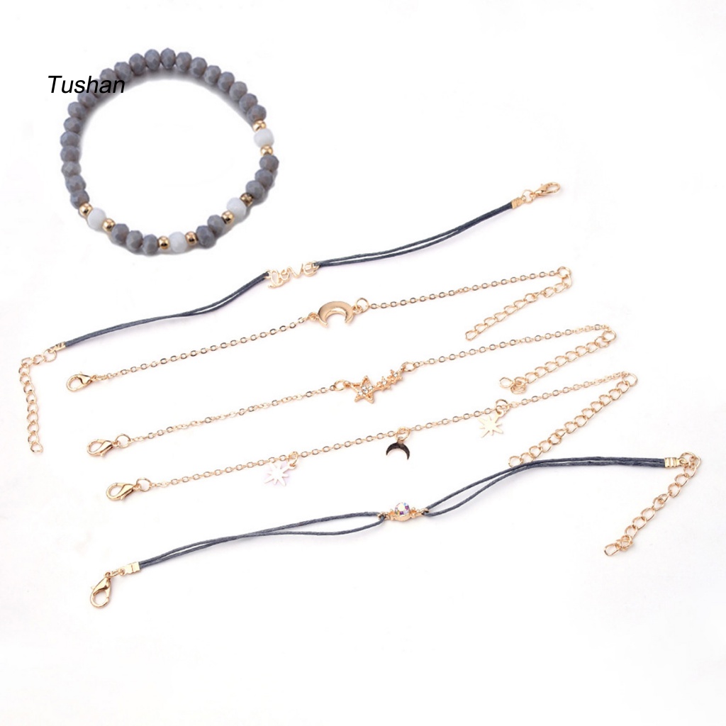 1 Bộ Vòng Tay Hợp Kim Chống Mòn Không Phai Màu Thời Trang Cho Nữ