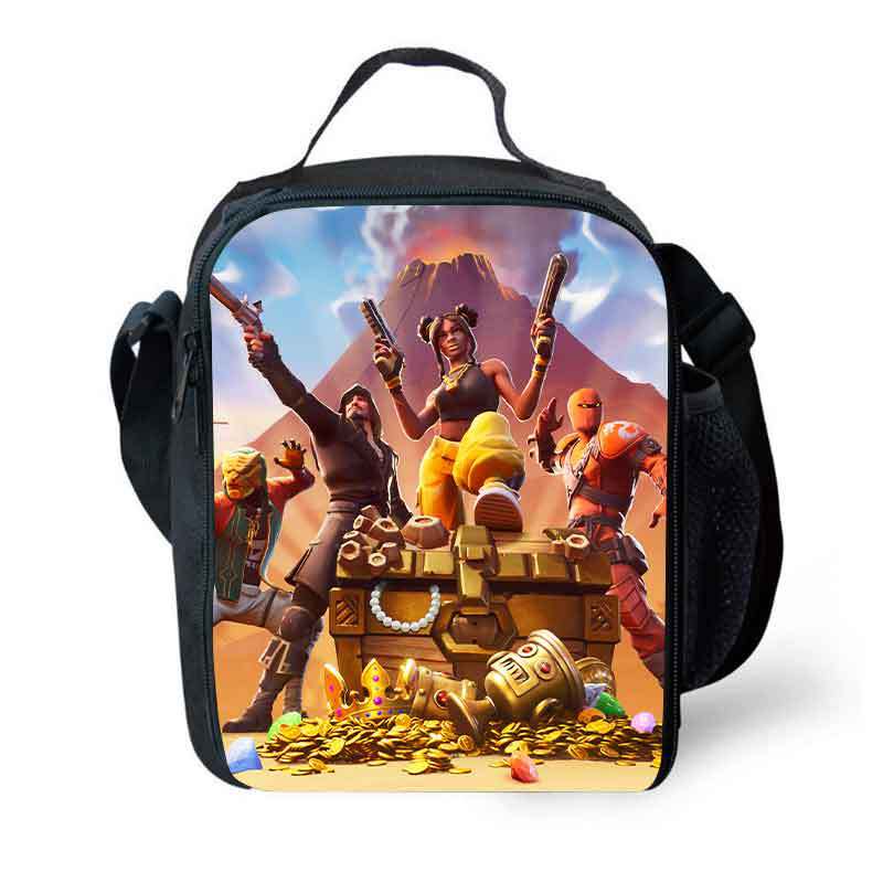 Túi Đựng Hộp Cơm Trưa Cách Nhiệt Chống Nước In Họa Tiết Game Fortnite Mới Cho Trẻ Em