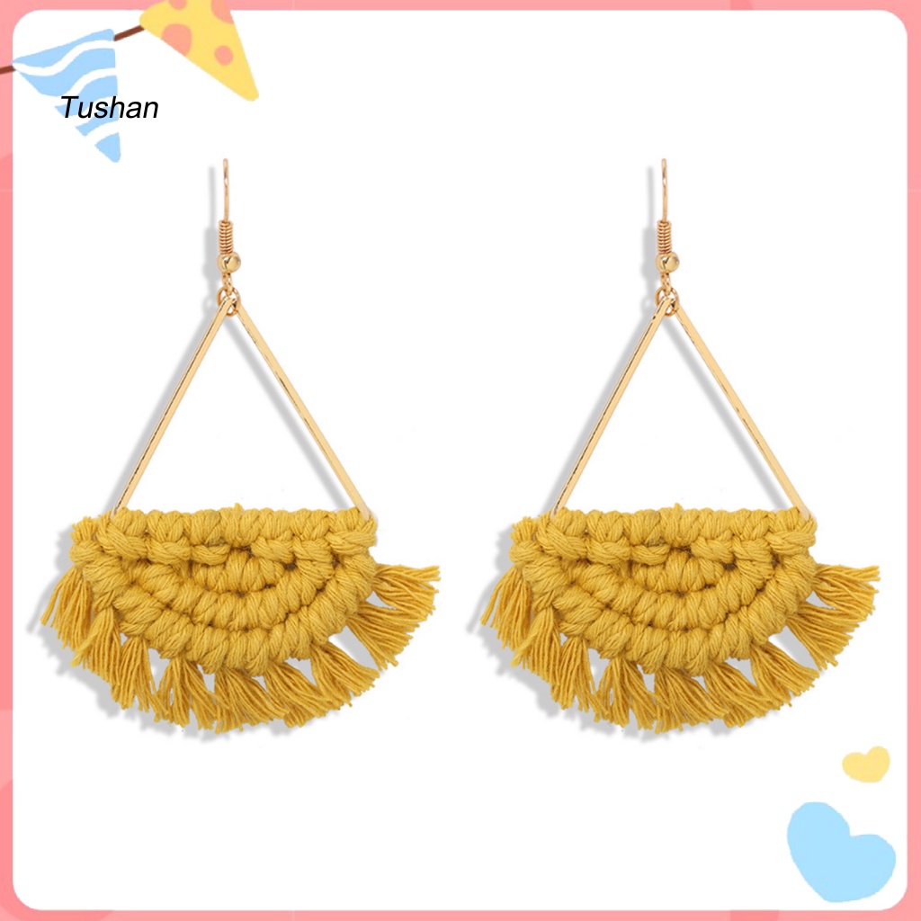 1 Đôi Bông Tai Dáng Dài Hình Bán Nguyệt Sáng Tạo Cho Nữ