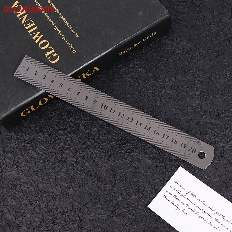3 cái thước thép không gỉ cho văn phòng trường kỹ thuật 15cm/20cm/30cm mới