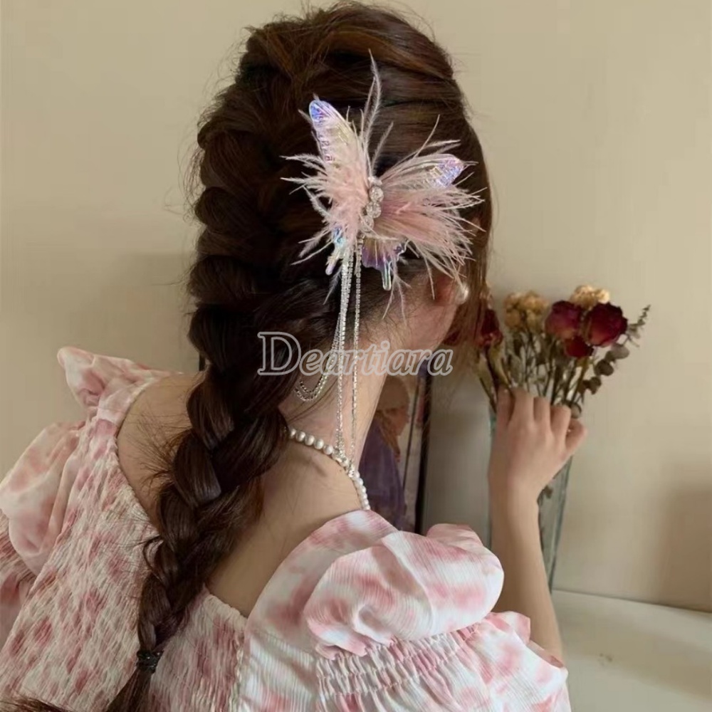 Kẹp Tóc Hình Bướm Đính Đá Thời Trang Cho Nữ