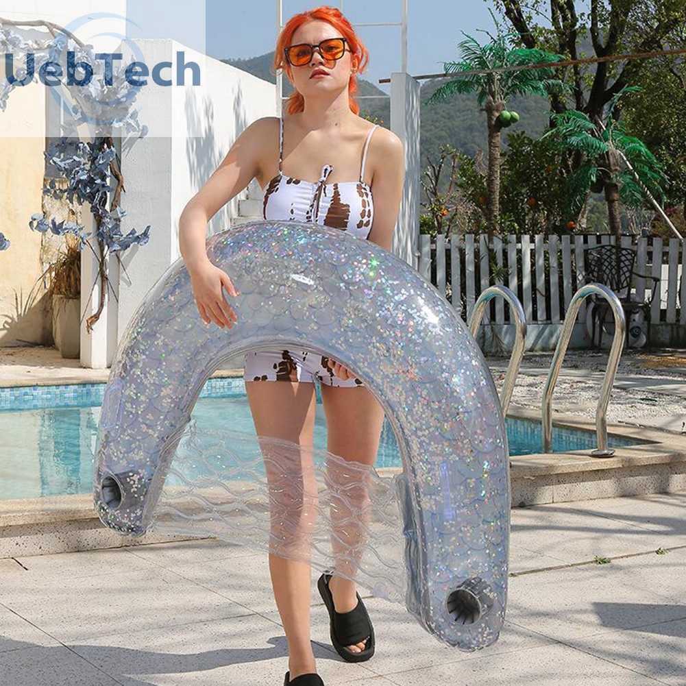 Nệm Bơm Hơi PVC Đính Kim Sa Thoải Mái An Toàn Cho Hồ Bơi