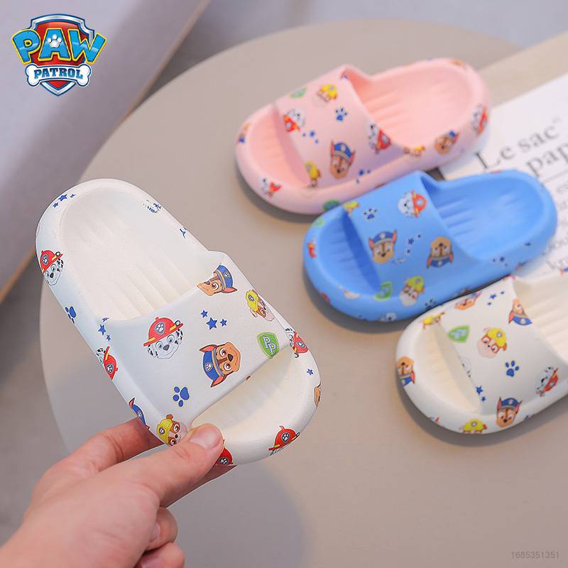 Dép Đi Trong Nhà Tắm Chống Trượt Mềm Mại Họa Tiết Hoạt Hình PAW Patrol Chase Marshall Dễ Thương Cho Bé