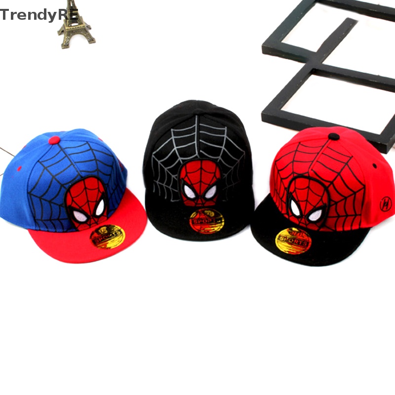 Mũ Bóng Chày Phẳng In Hình Người Nhện Hoạt Hình Phong Cách Hip Hop Đường Phố Hợp Thời Trang Phụ Kiện Chuyên Dụng Dành Cho Xe Hơi