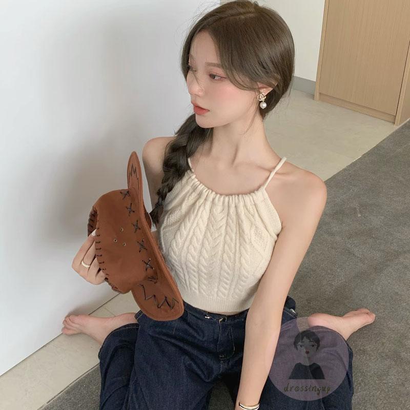 Áo Tank Top Không Tay Cổ Tròn Màu Sắc Cá Tính Cho Nữ