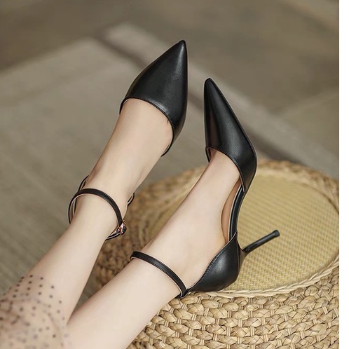 Giày cao gót bít mũi 7 phân sang trọng  bigsize từ 32-45