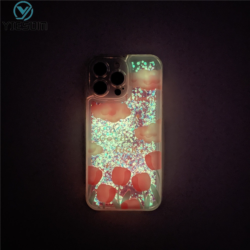 Ốp Điện Thoại Silicone Mềm Phối Kim Tuyến Nước Cho iPhone 14 13 12 11 Pro Max XR X XS Max 7 8 Plus 12 13 Mini 14 Plus