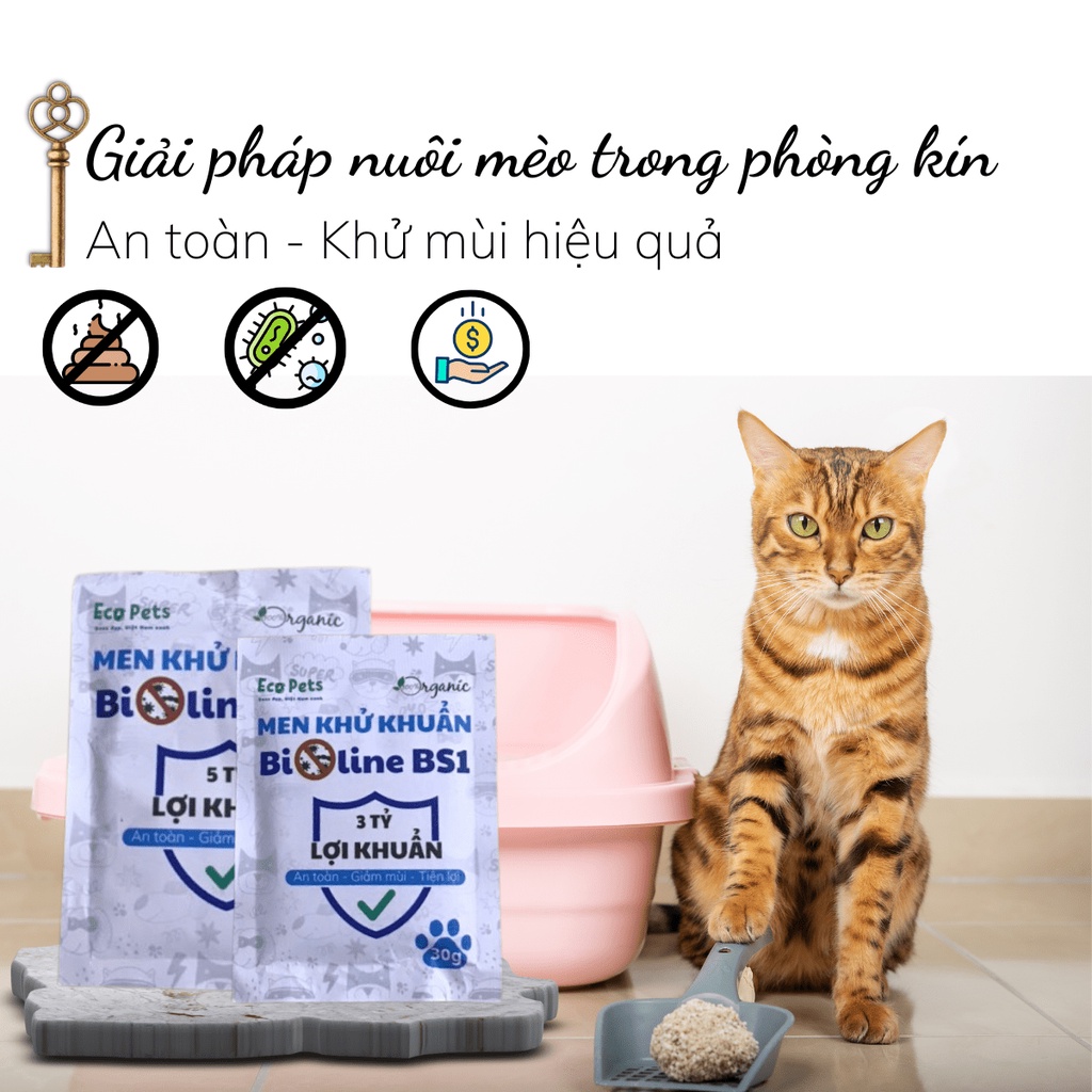 Men khử khuẩn Bioline BS1 dùng cho cát mèo