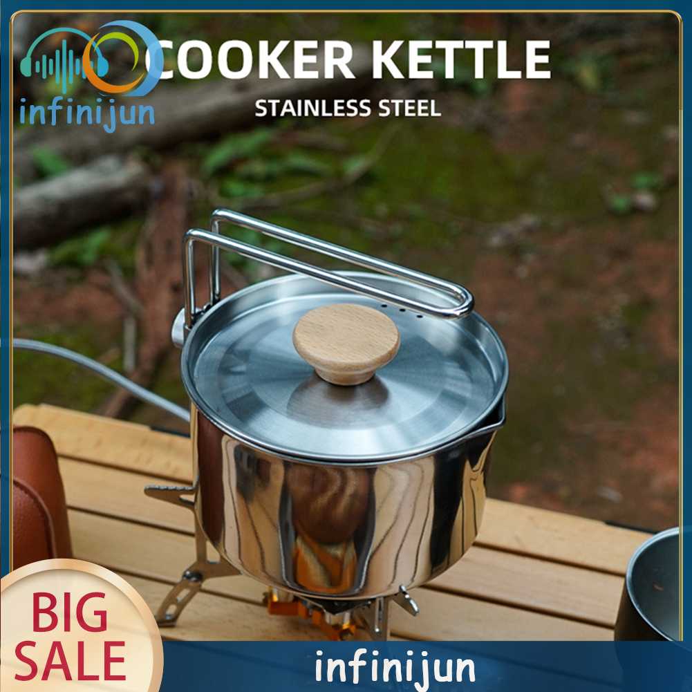 Ấm Đun Nước Đa Năng Bằng Inox 304 Tiện Lợi Khi Đi Dã Ngoại