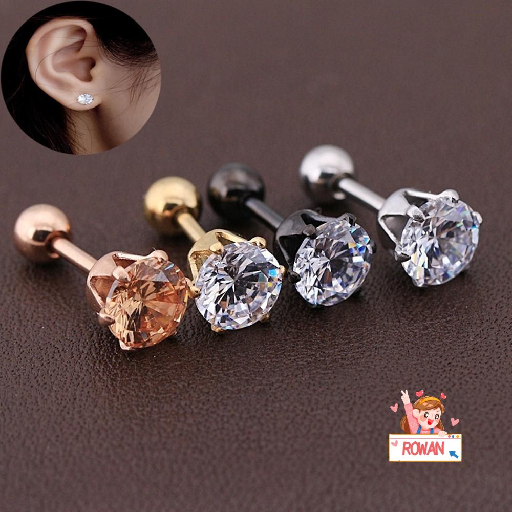 1 Khuyên Tai Thép Titan Bốn Móng Unisex