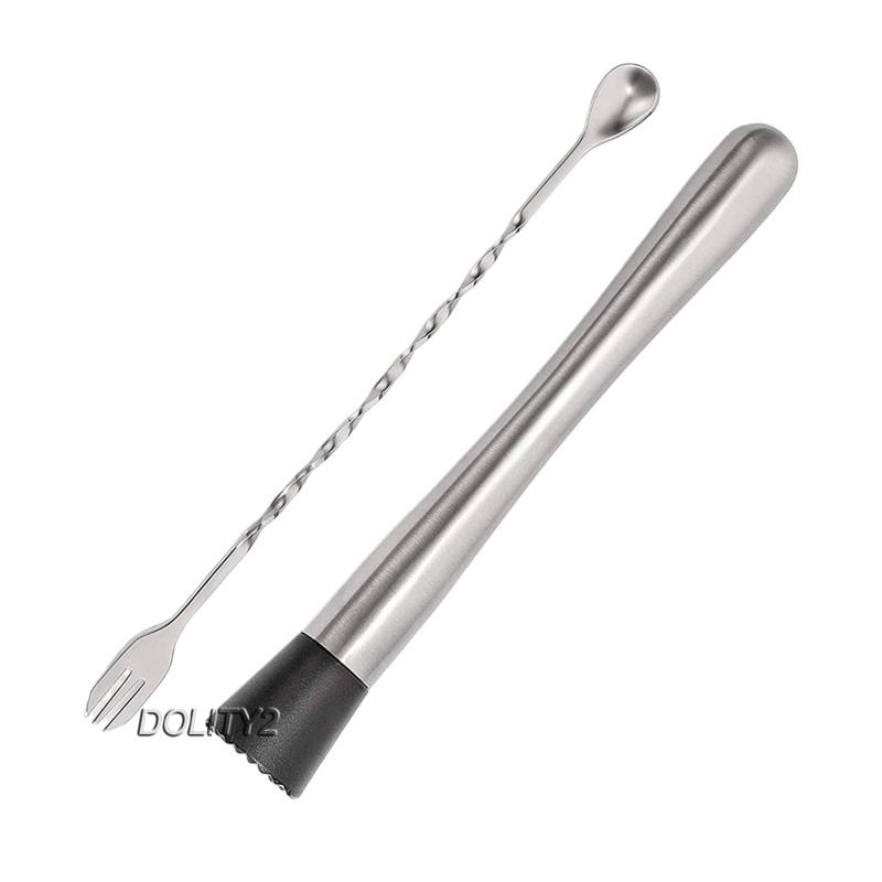 [Dolity2] 2 Muỗng Khuấy Cocktail Dài Cho Cocktail Trái Cây