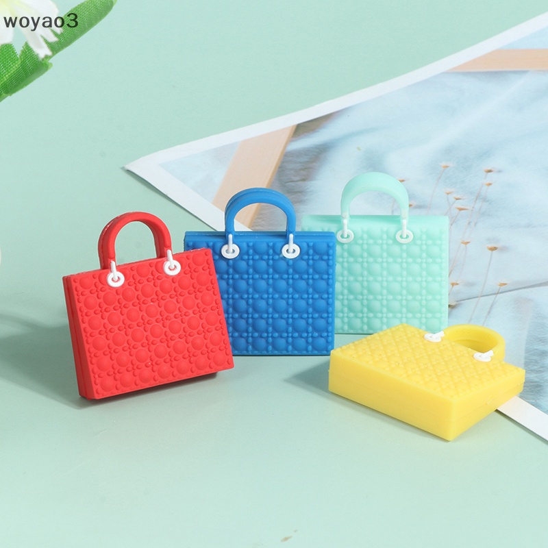 1 Túi Xách Mua Sắm Mini Trang Trí Nhà Búp Bê woyao3