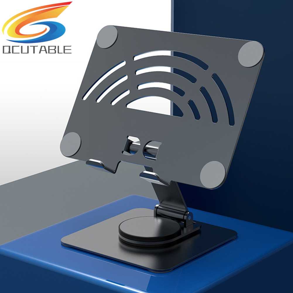 Giá Đỡ Điện Thoại / Máy Tính Bảng Bằng Hợp Kim Nhôm Xoay 360 Độ Để Bàn