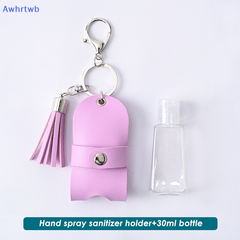 Awhrtwb Mới Móc Khóa Chai Nước Rửa Tay Khử Trùng Bằng Da Có Thể Nạp Lại Cho Du Lịch