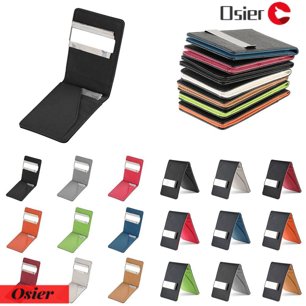 Kẹp Tiền Bằng Thép Không Gỉ OSIER1|Ví Da Gập Đôi Thời Trang