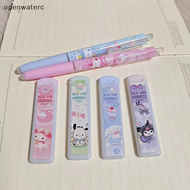 1 Bộ Bút Chì Cơ Tự Động Vẽ Hình Sanrio Dễ Thương Kèm Đồ Chuốt HB Dành Cho Học Sinh