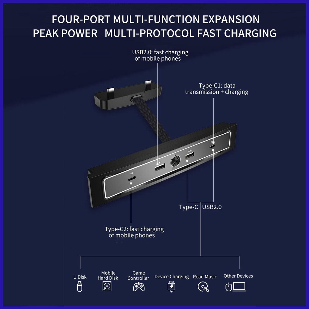 Thông Minh Sạc Nhanh Giao Diện Dữ Liệu Xe Hơi 2 Đến 4 Romvn