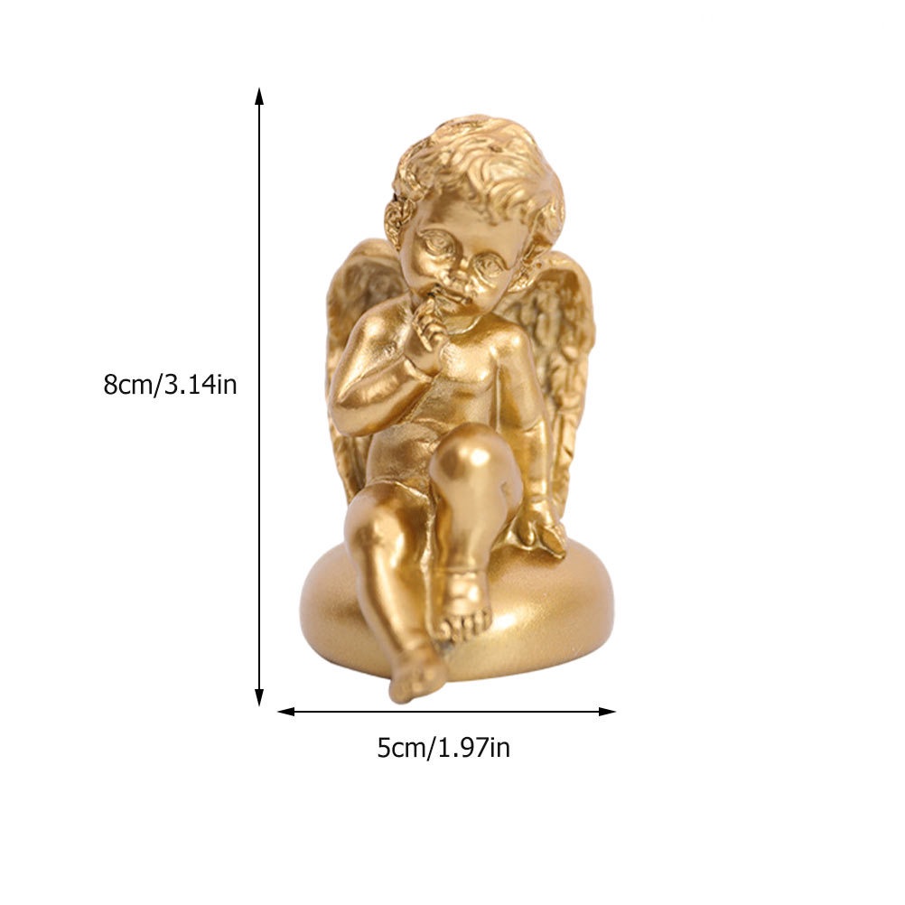 Set 2 Bức Tượng Thiên Thần 5X5CM Trang Trí Đa Dụng Chất Lượng Cao