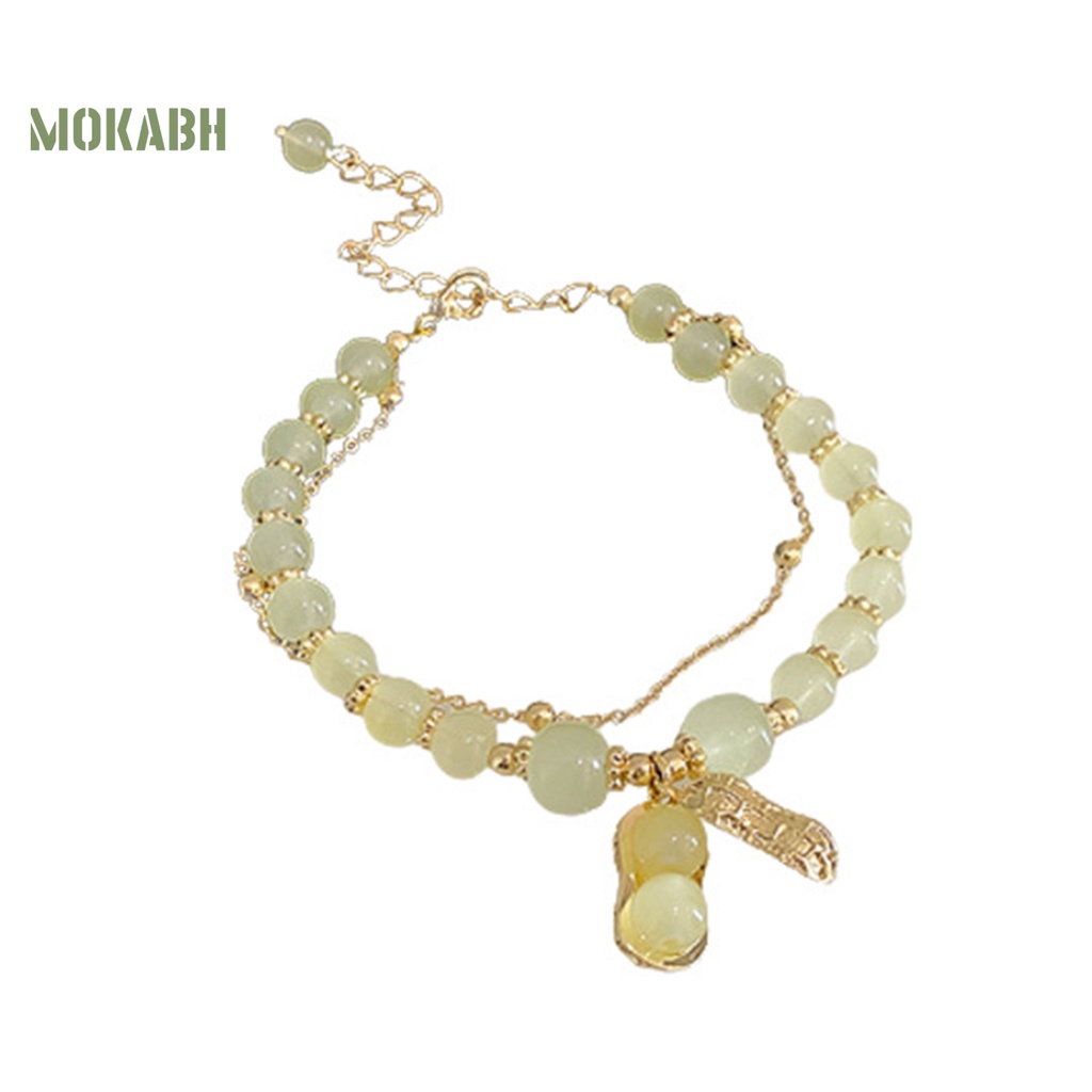 Vòng Đeo Tay Hai Lớp Chuỗi Hạt Thời Trang Xinh Xắn Cho Nữ