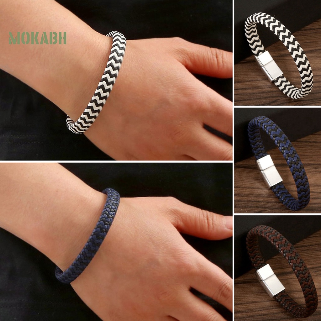 [Mới] Vòng Đeo Tay Dây Bện Thủ Công Nhiều Lớp Thoải Mái Chống Mài Mòn Trang Trí Hạt Charm Mặc Hàng Ngày