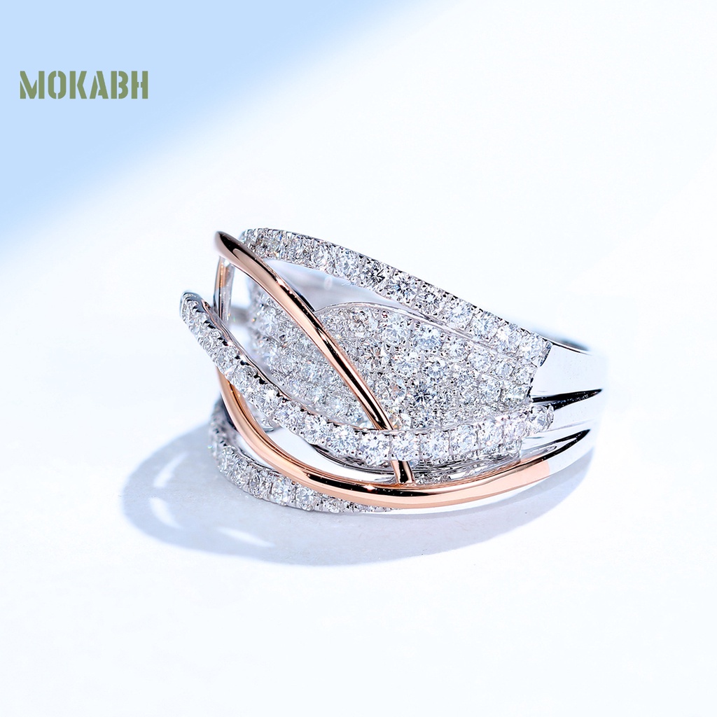 Nhẫn Đính Đá Màu Sắc Tương Phản Thời Trang Cho Nữ