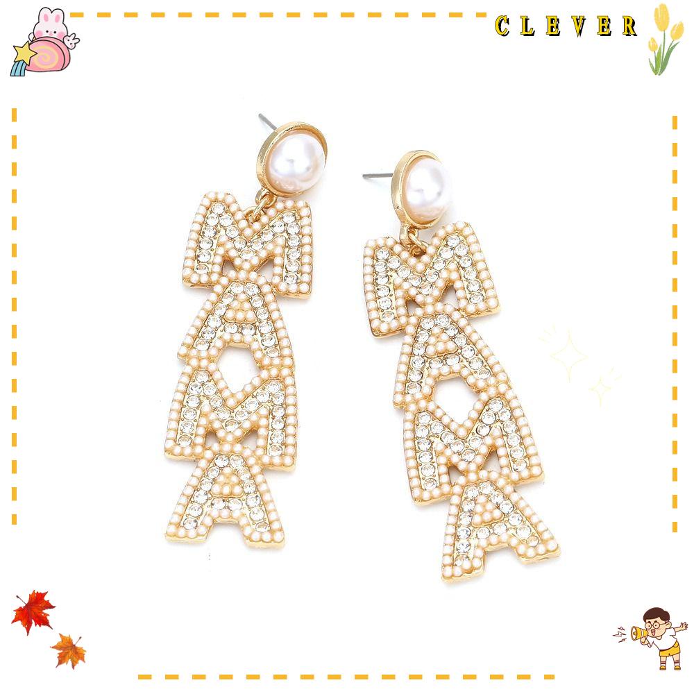 Bộ 2 Khuyên Tai Hình Chữ MAMA Thời Trang