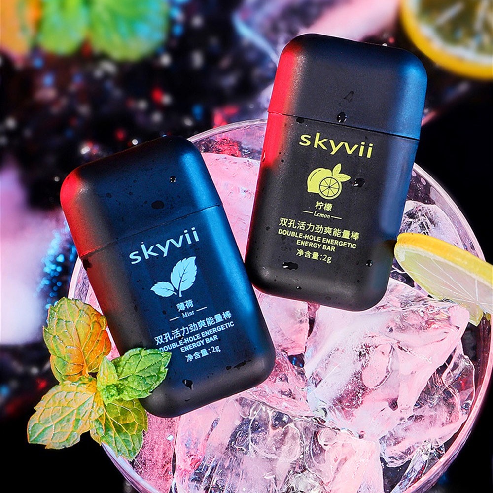 Skyvii Vitality Energy Stick Sảng khoái khi lái xe Buồn ngủ trong lớp Chống buồn ngủ Kem mũi bạc hà mát Thức khuya  game Trạng thái thu hồi Một giây Mũi dính