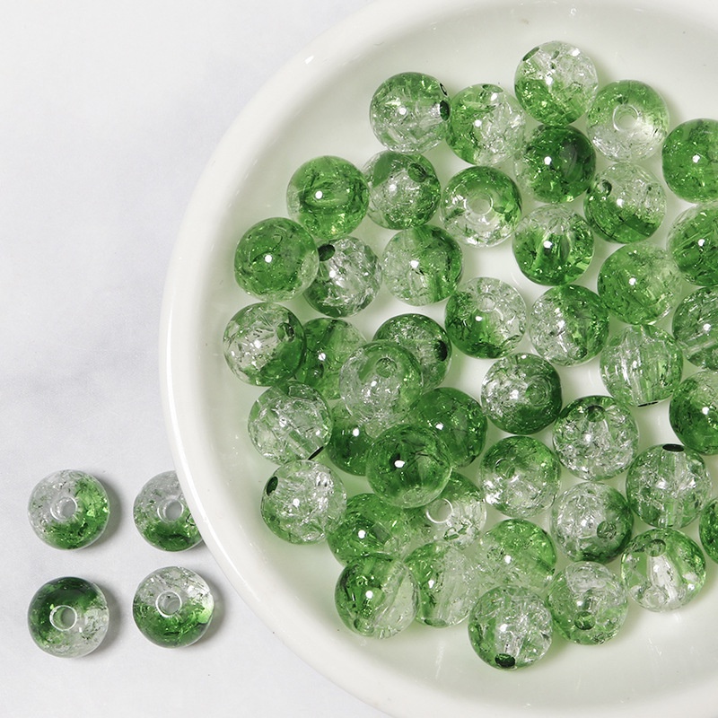 Set 50 Hạt Nhựa Acrylic Trong Suốt Hình Bông Hoa 8 / 10 / 12mm Làm Đồ Trang Sức Thủ Công