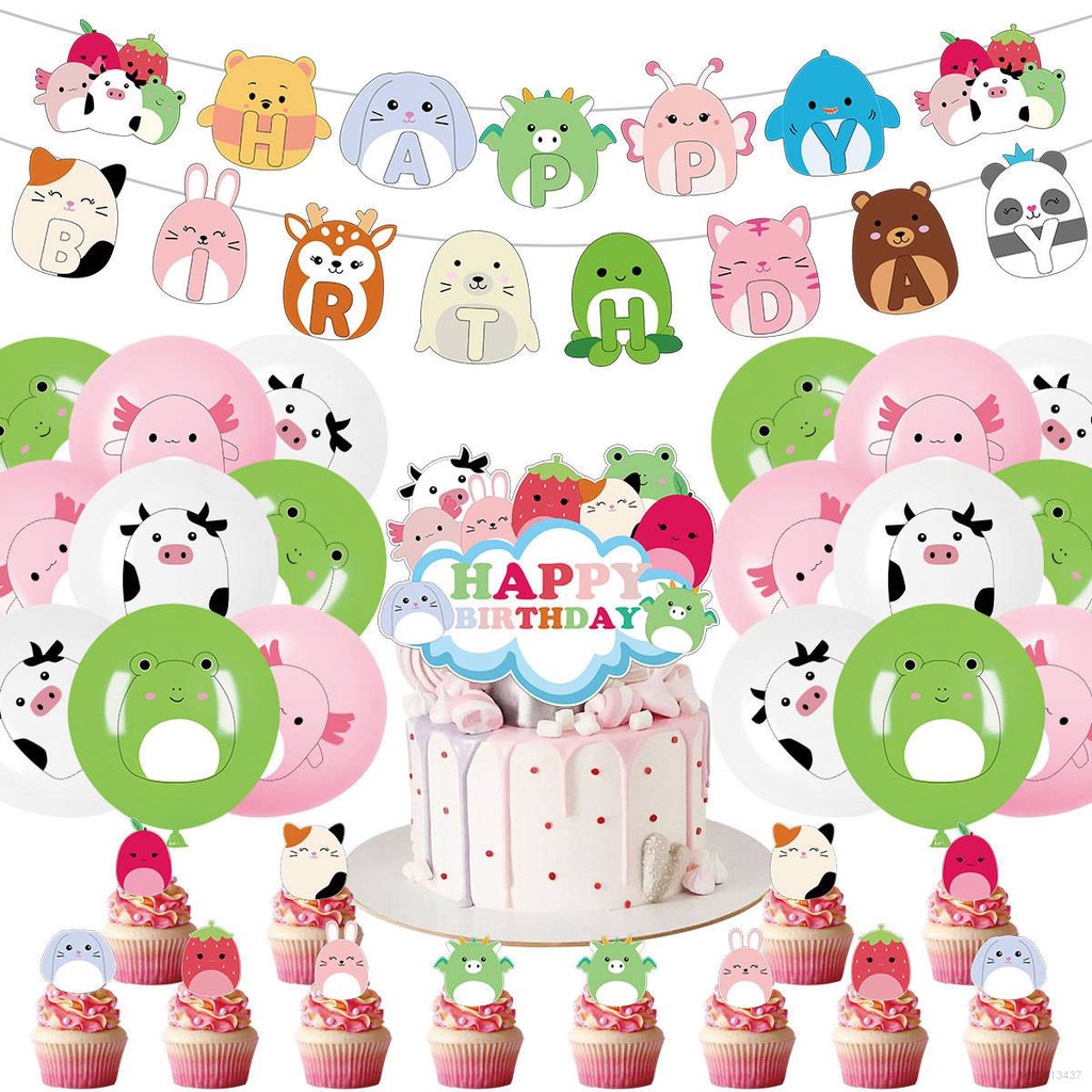 Bộ Bong Bóng Trang Trí Tiệc Sinh Nhật Cho Bé Chủ Đề mallows