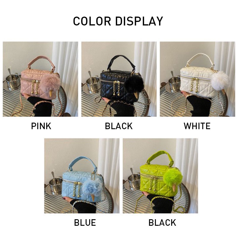 Túi Đeo Chéo Mini Có Khóa Kéo Màu Kẹo Phong Cách Hàn Quốc Dễ Thương Thời Trang Cho Nữ