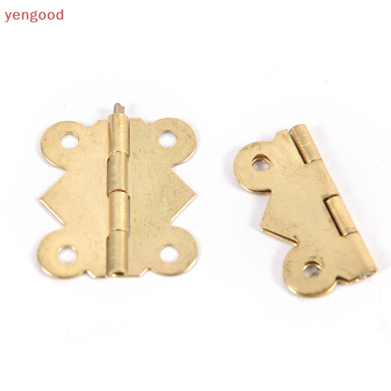 Set 10 Bản Lề Bướm Mini Bằng Đồng Thau Nhiều Màu Sắc Dùng Để Sửa Chữa Ngăn Kéo / Hộp Trang Sức