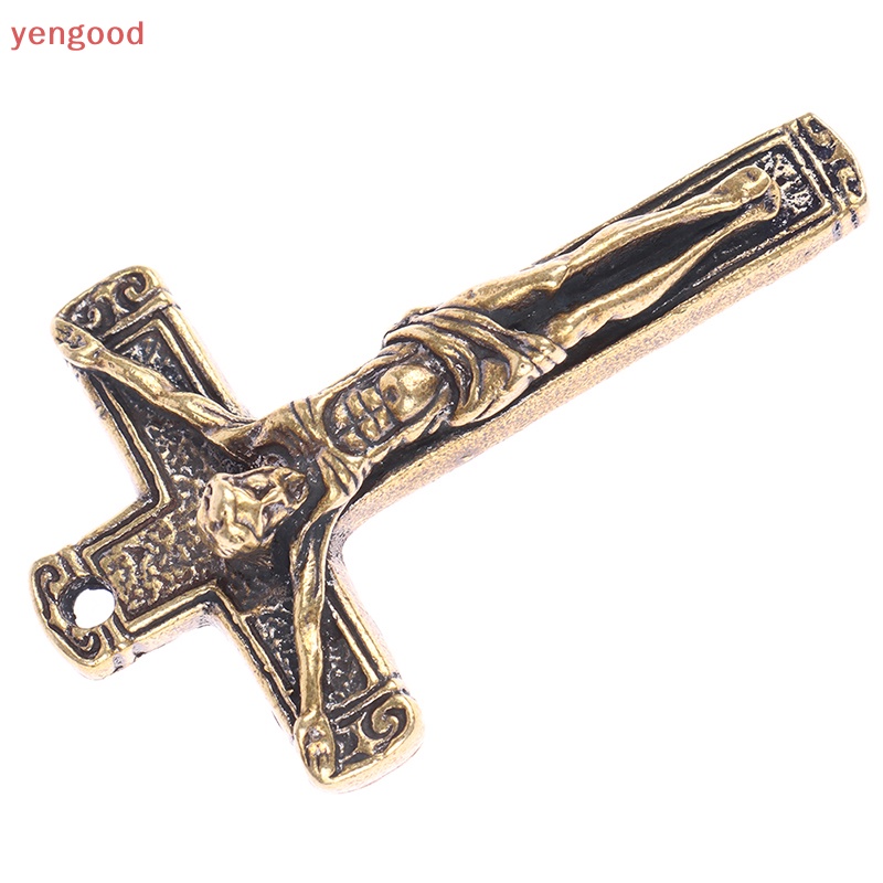 Móc Chìa Khóa Bằng Đồng Thau Hình Thánh Giá Thời Trang Dành Cho Nam