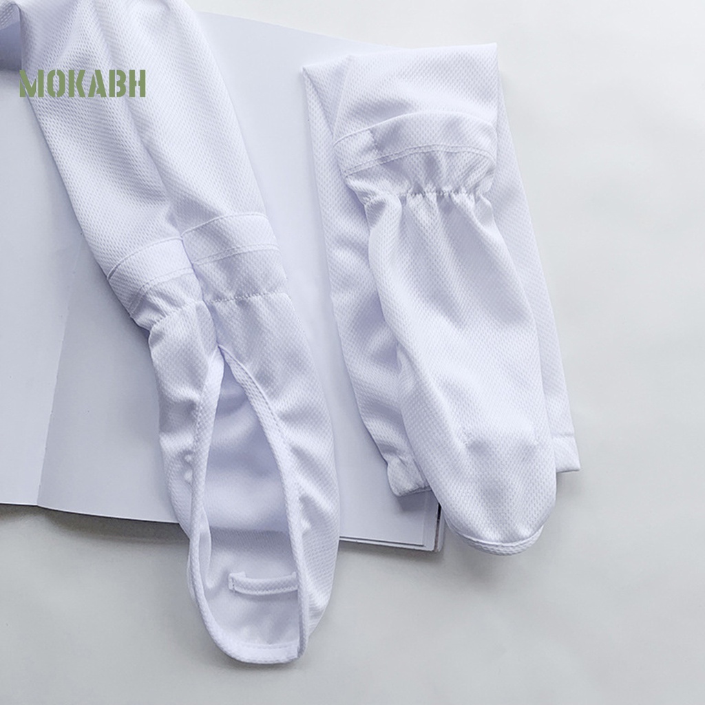 1 Cặp Găng Tay Chống Nắng Chống Tia UV Mềm Mại Thấm Hút Mồ Hôi Màu Trơn Dành Cho Nữ