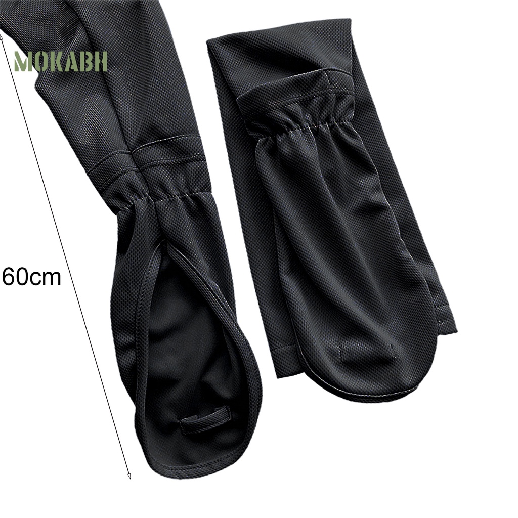 1 Cặp Ống Tay Áo Bằng Lụa Lạnh Co Giãn Thoáng Khí Chống Tia UV Màu Sắc Đơn Giản