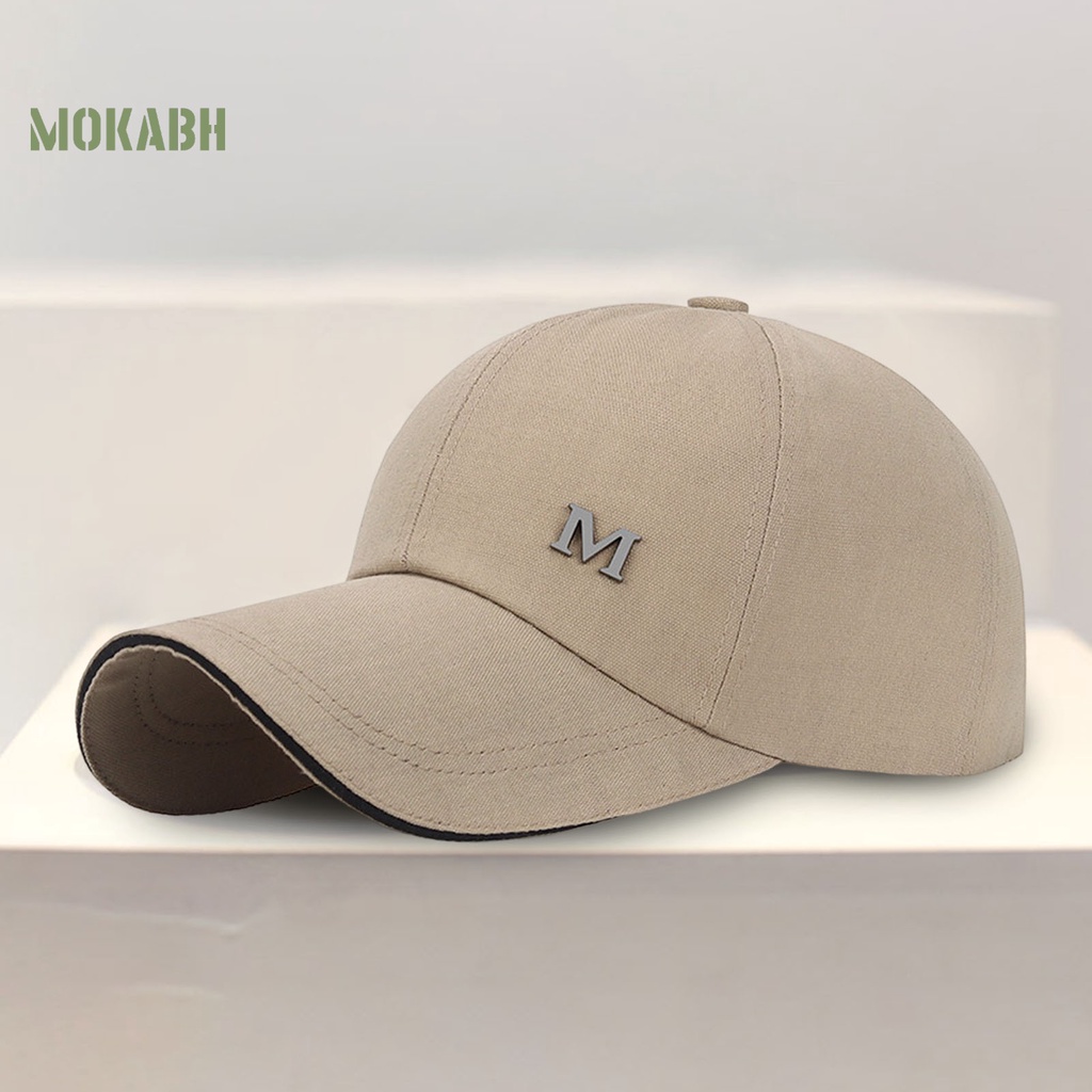 [Mok Abh] Mũ Lưỡi Trai Màu Trơn Chống Nắng Thoải Mái Có Lỗ Buộc Tóc Đuôi Ngựa Có Thể Điều Chỉnh Cho Nam Và Nữ