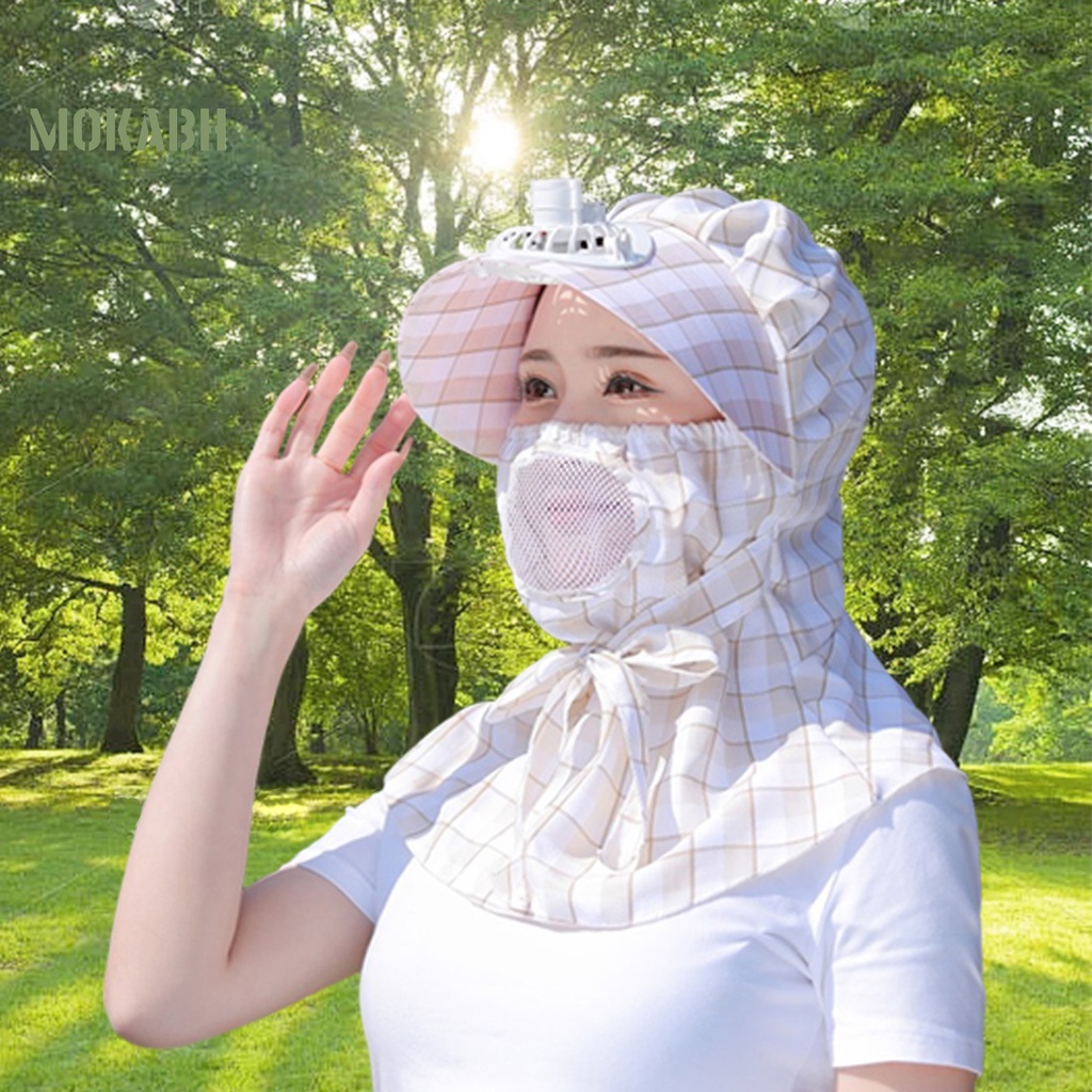 [Mok Abh] Quạt Điện Làm Mát Thoáng Khí Có Thể Sạc Lại Dùng Khi Đi Xe Đạp Mùa Hè Cho Nữ