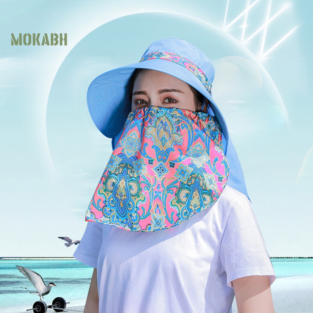 Nón Rộng Vành Chống Tia UV Họa Tiết Hoa Thời Trang Mùa Hè Cho Nữ