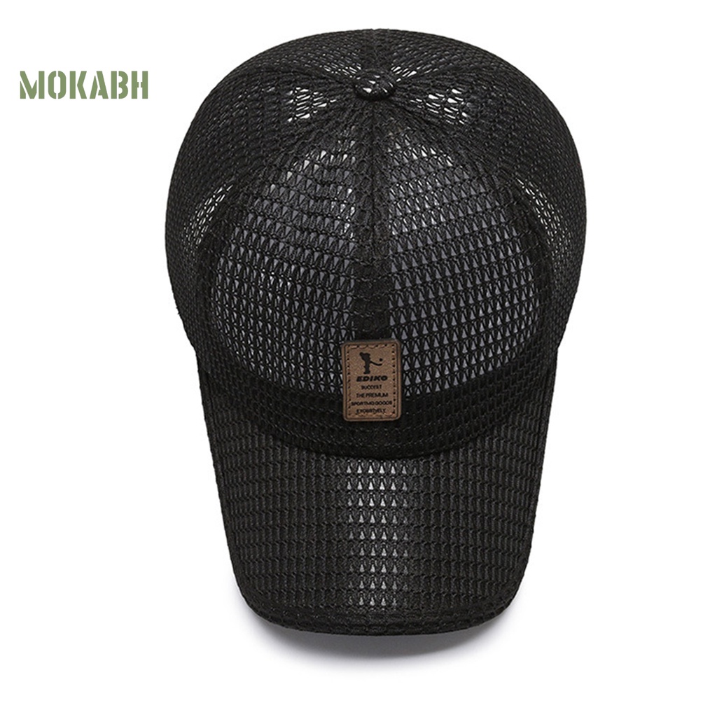 Abh Mũ Lưỡi Trai Thiết Kế Kiểu Lưới Màu Trơn Dùng Cho Nam Và Nữ