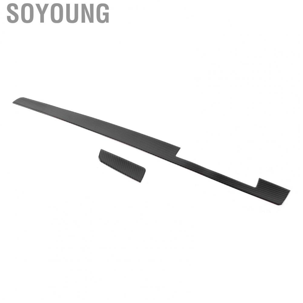 Soyoung Console Dashboard Decor  Co‑Pilot Cover 2Pcs Fit for 15‑19 Car Auto Parts Maintenance