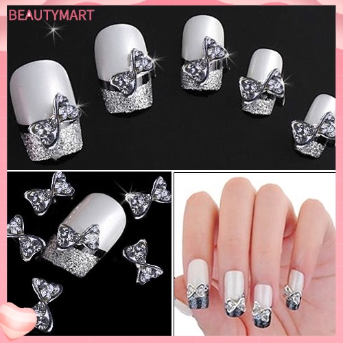 Bộ 10 HạT ĐíNh Trang Trí MóNg HìNh Nơ 3D