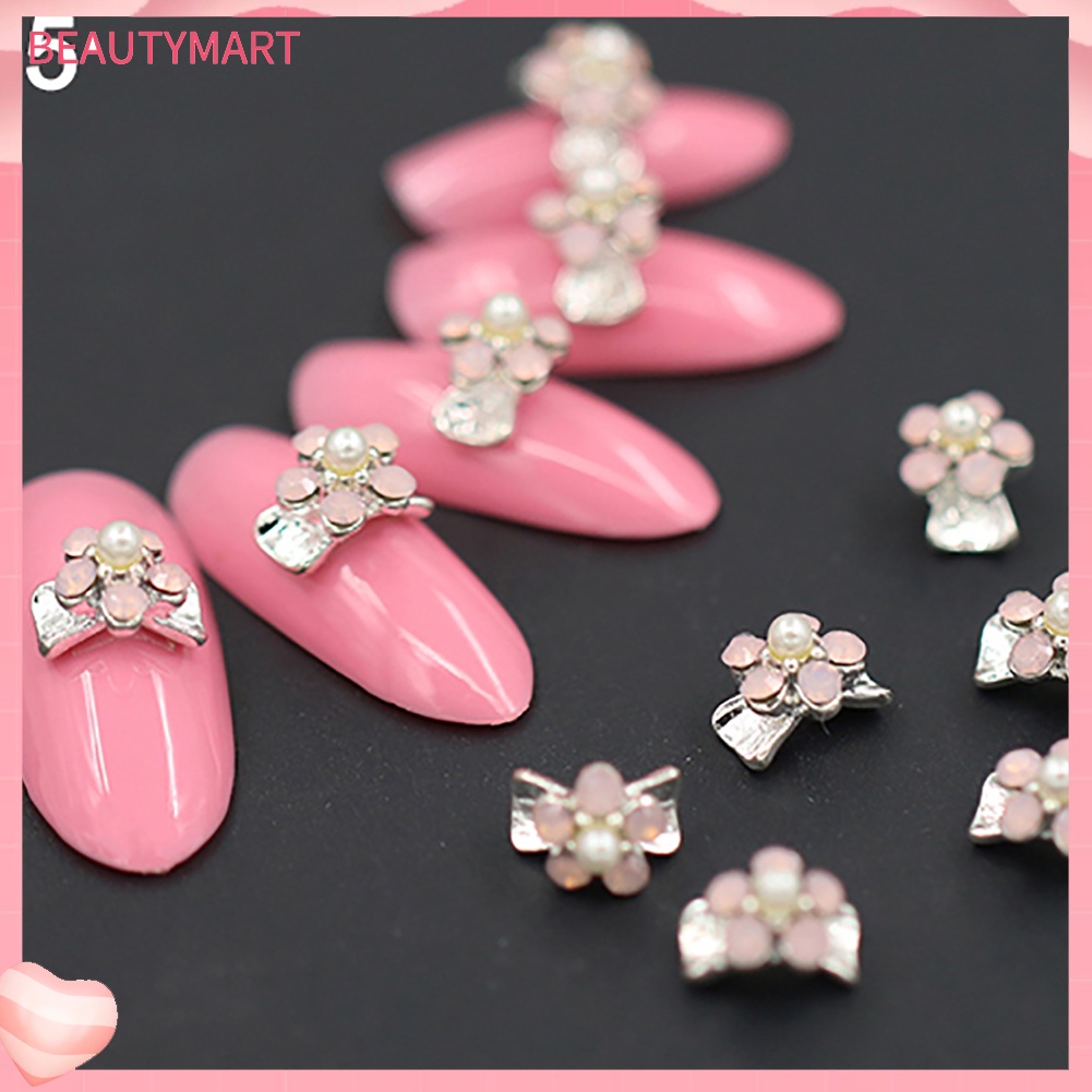 Set 10 Hạt Đá 3D Bằng Hợp Kim Dùng Trang Trí Móng Nghệ Thuật DIY