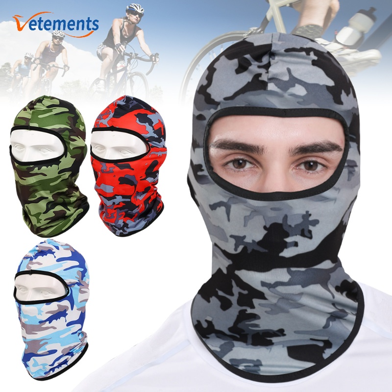 Mũ Che Phủ Toàn Bộ Khuôn Mặt Bằng Lụa Lạnh Họa Tiết Rằn Ri Mau Khô Chống Gió Mùa Hè Bảo Vệ Toàn Diện Khi Lái Xe